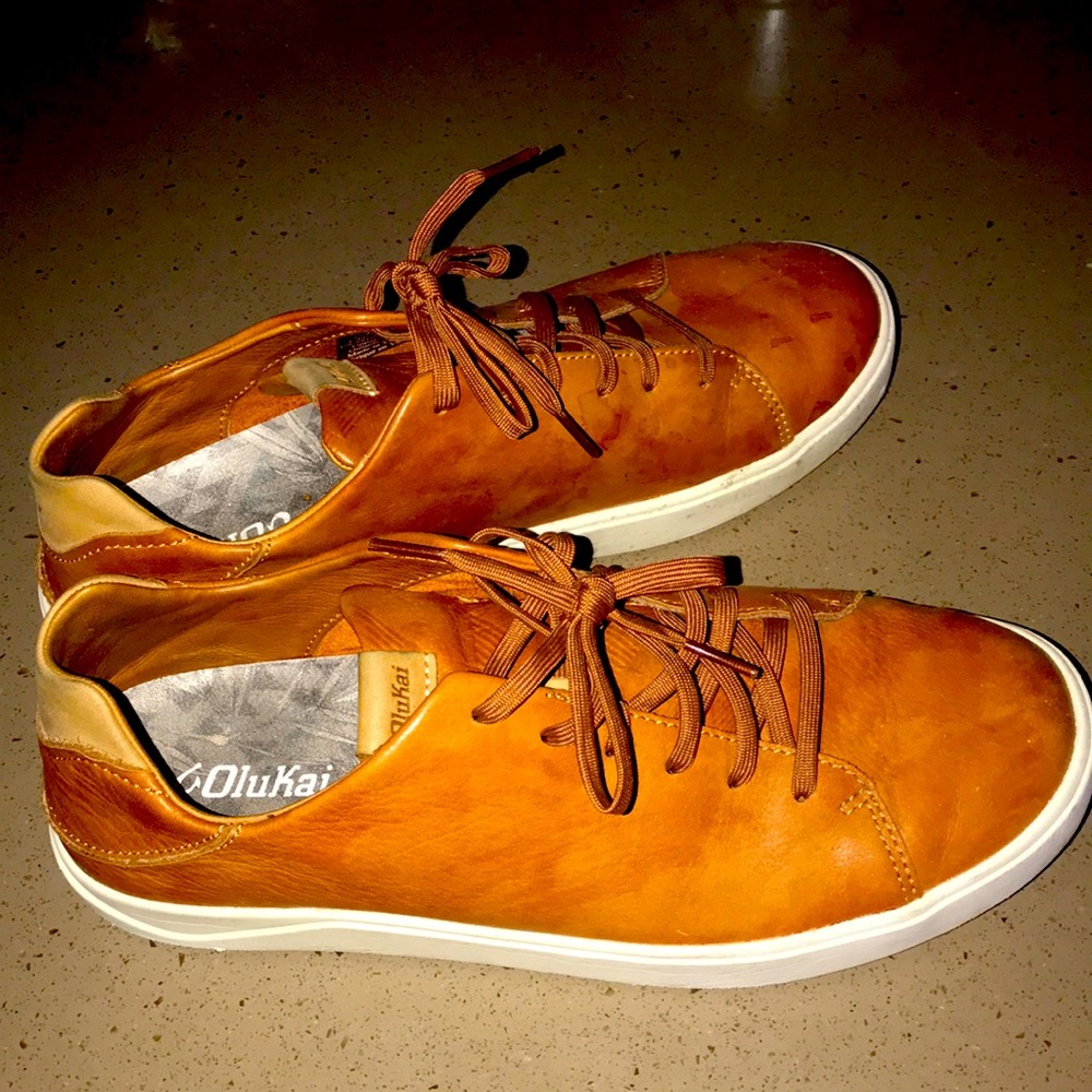 Olukai Men's Lae ahi Li Ili brown Leather 10.5